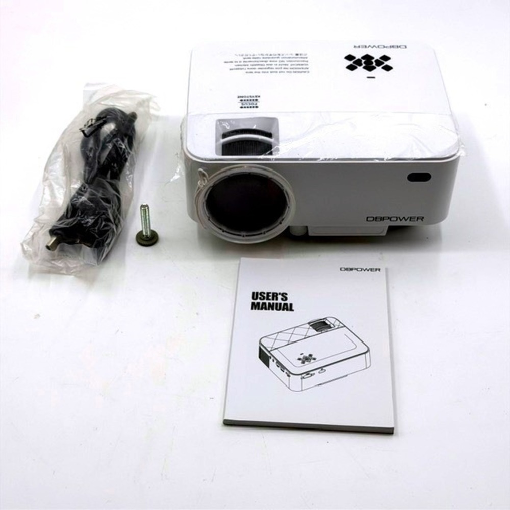 DBPOWER T2 Mini Projector Portable Home Theater Multimedia White VGA HDMI USB